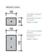 Ultra Lintel Concrete 110x80 (22 KGS PER MT)