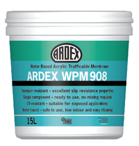 Ardex WPM 908 waterbase acrylic traffic membrane 15lts .